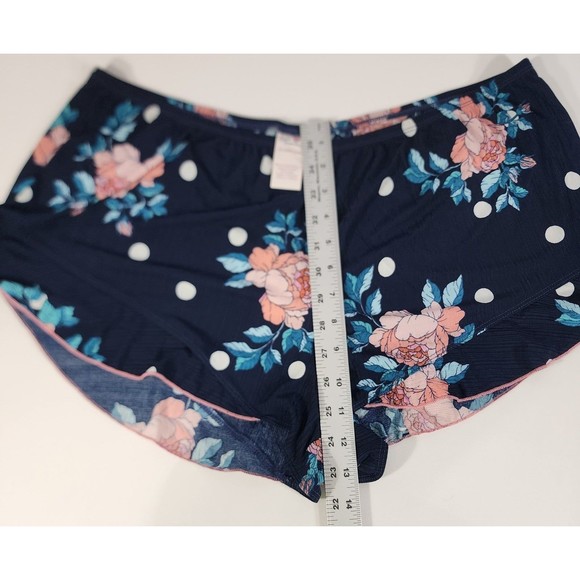 Blue Peach Floral Cami Set 2xl Secert Treasure Two Piece Tet 20W-22W tank shorts - Picture 11 of 12